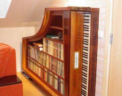 Keep your Music Books in your old piano